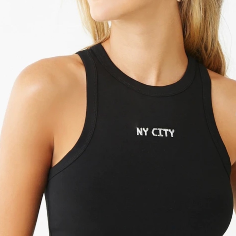 Sleeveless NY City Graphic Top